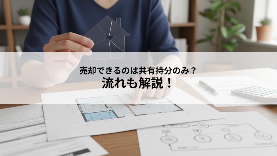 売却できるのは共有持分のみ？流れも解説！