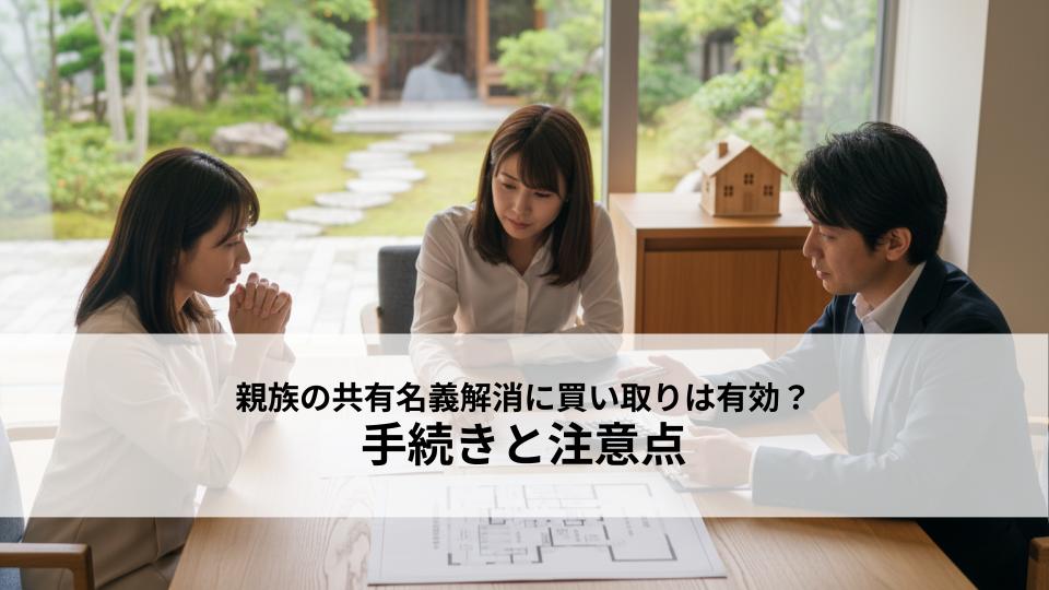 親族の共有名義解消に買い取りは有効？手続きと注意点を解説