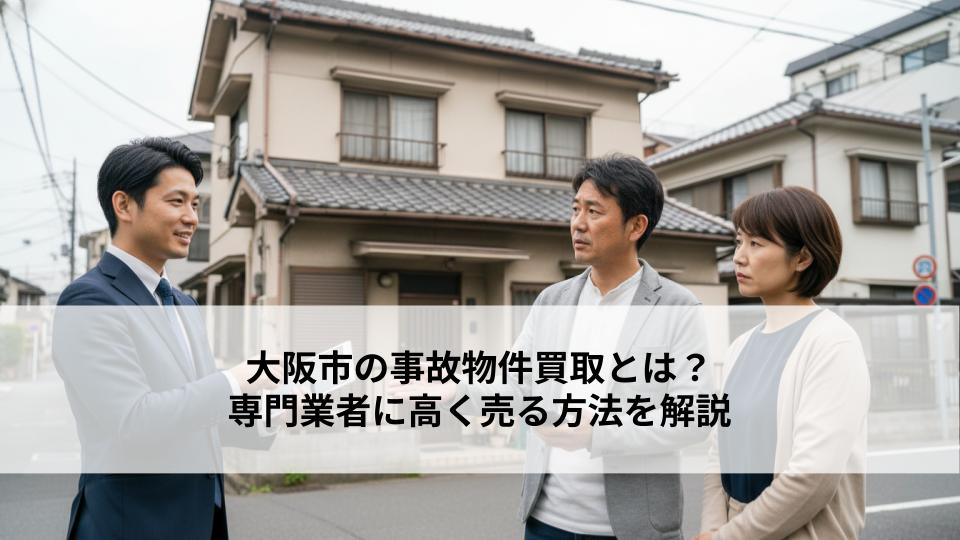 大阪市の事故物件買取とは？専門業者に高く売る方法を解説