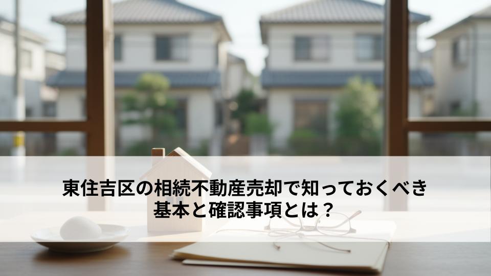 東住吉区の相続不動産売却で知っておくべき基本と確認事項とは？