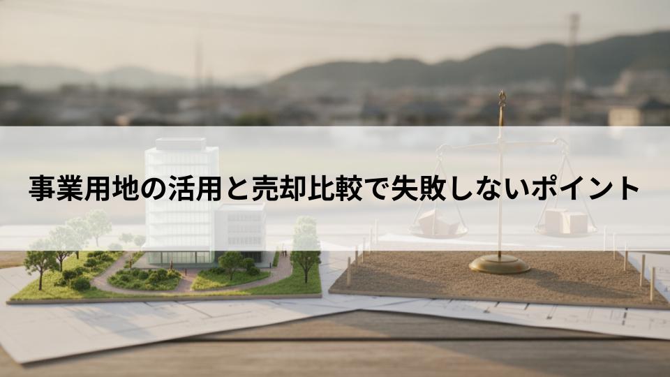 事業用地の活用と売却比較で失敗しないポイントとは？