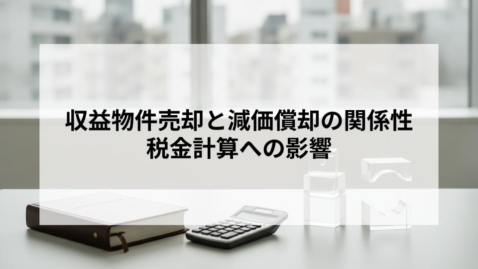収益物件売却と減価償却の関係性とは？税金計算への影響を解説