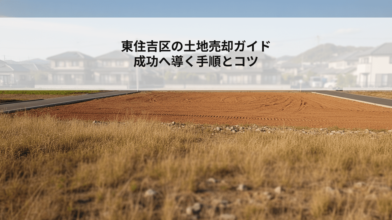 東住吉区の土地売却ガイド 成功へ導く手順とコツ
